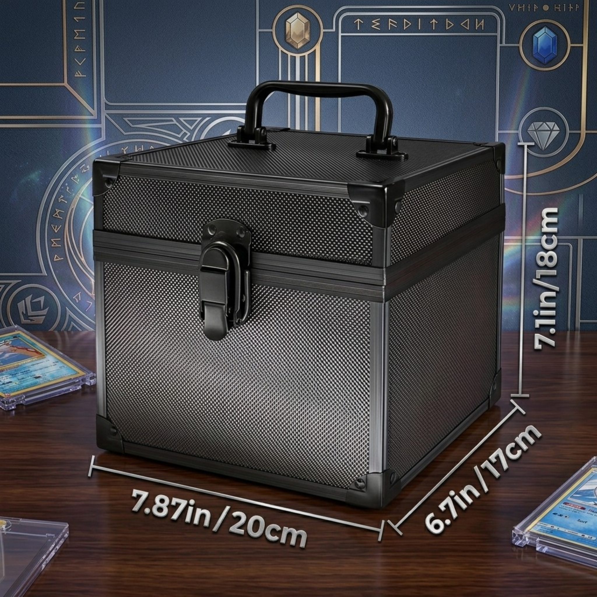 Premium Graded Card Storage Box – Durable Trading Card Slab Organizer Case for PSA, BGS, SGC, GMA – Secure Sports Card Brick Holder for MTG, Pokémon, PTCG
