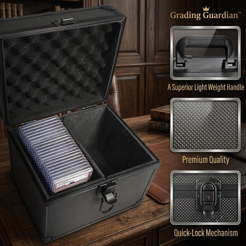 Premium Graded Card Storage Box – Durable Trading Card Slab Organizer Case for PSA, BGS, SGC, GMA – Secure Sports Card Brick Holder for MTG, Pokémon, PTCG