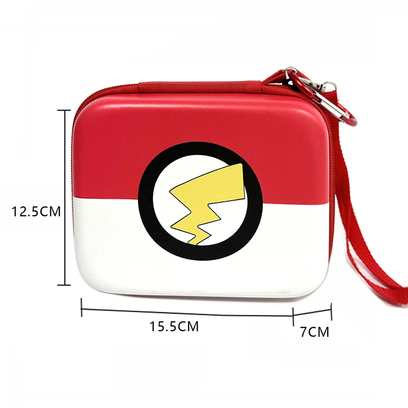 Portable Poké-Style Hard Storage Case for TCG Cards & Electronics – Waterproof, Shockproof Carrying Bag for Trading Cards, Headphones, Cables – Durable Zipper Organizer for Trainers & Gamers (Multiple Colors)